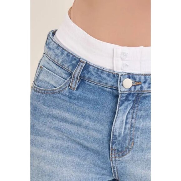 NEW PTCL Rinata Double Waist Band Non Stretch Jeans SIZE 26 - Picture 12 of 12